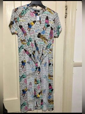 Fashion queen women’s midi dress with knot front 3X New